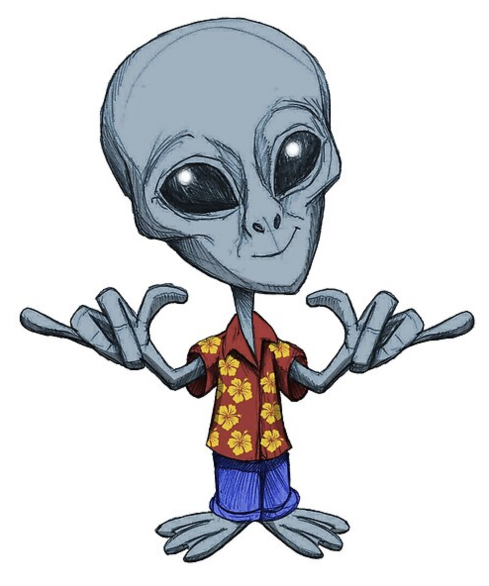 Hawaiian Shirt Wearing Alien