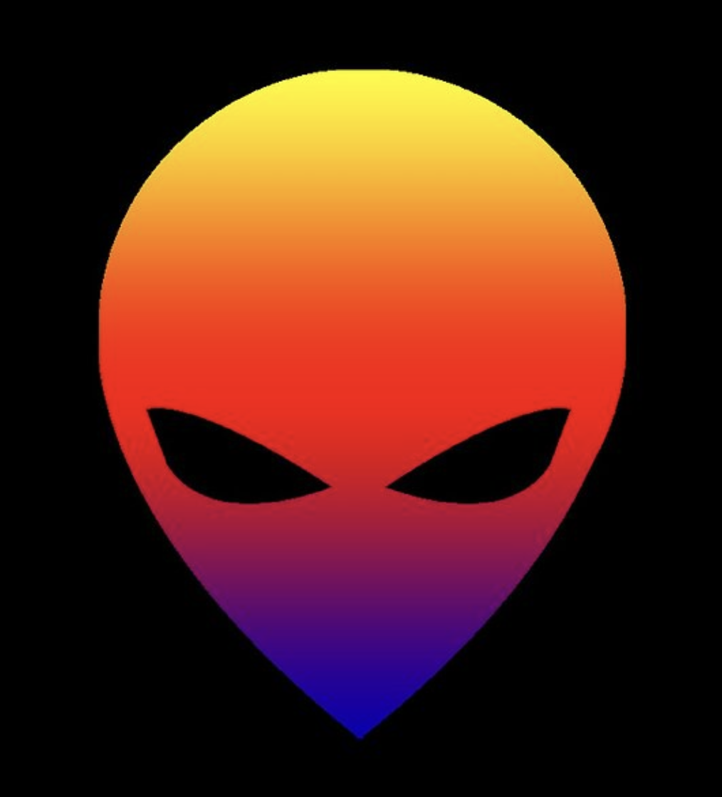 gradient alien head
