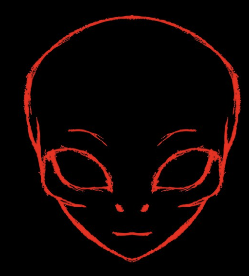 Alien Red Outline