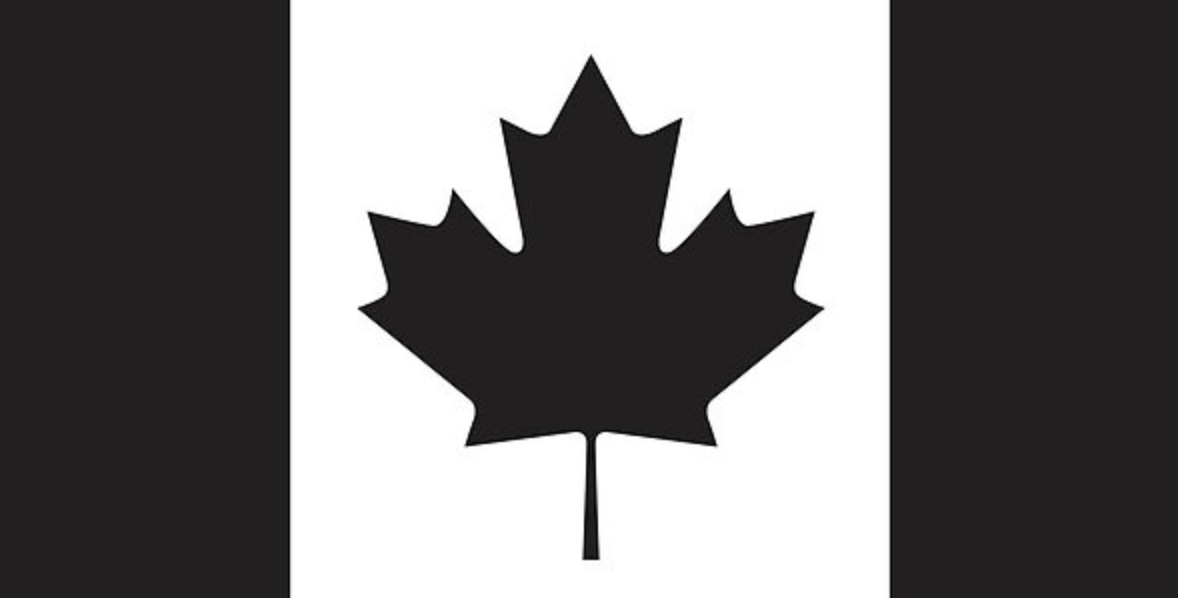 Black Canadian Flag