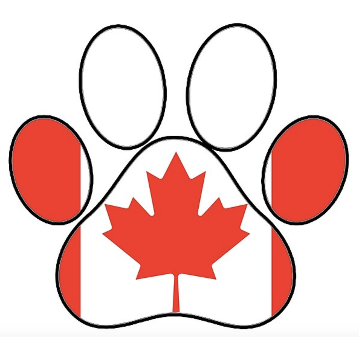 Canadian paw flag