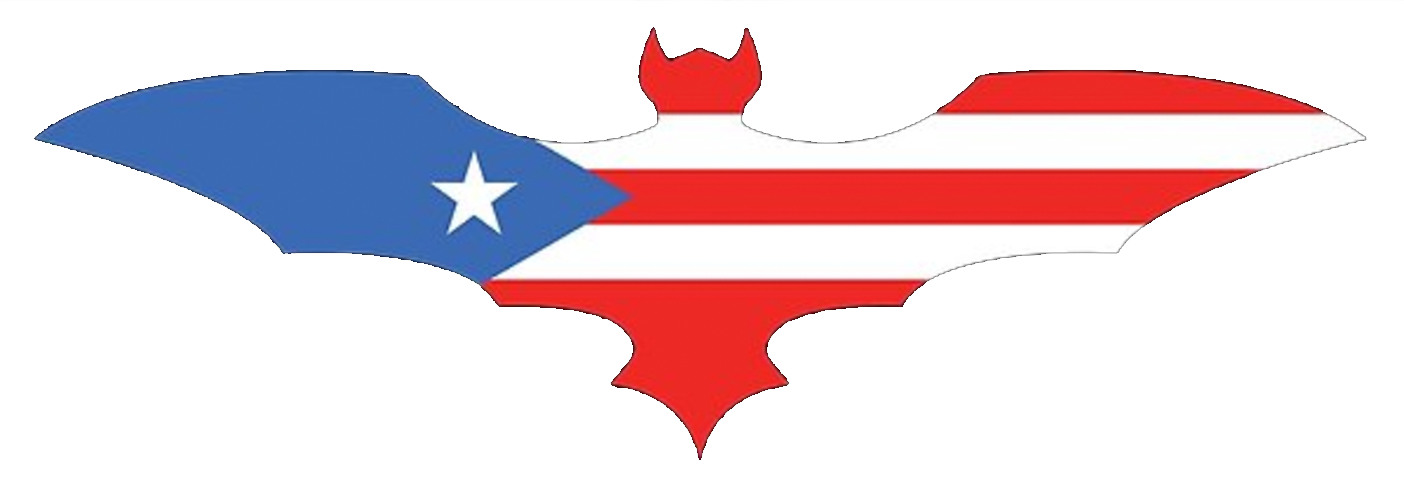 Puerto Rican Flag shaped like a flying bat