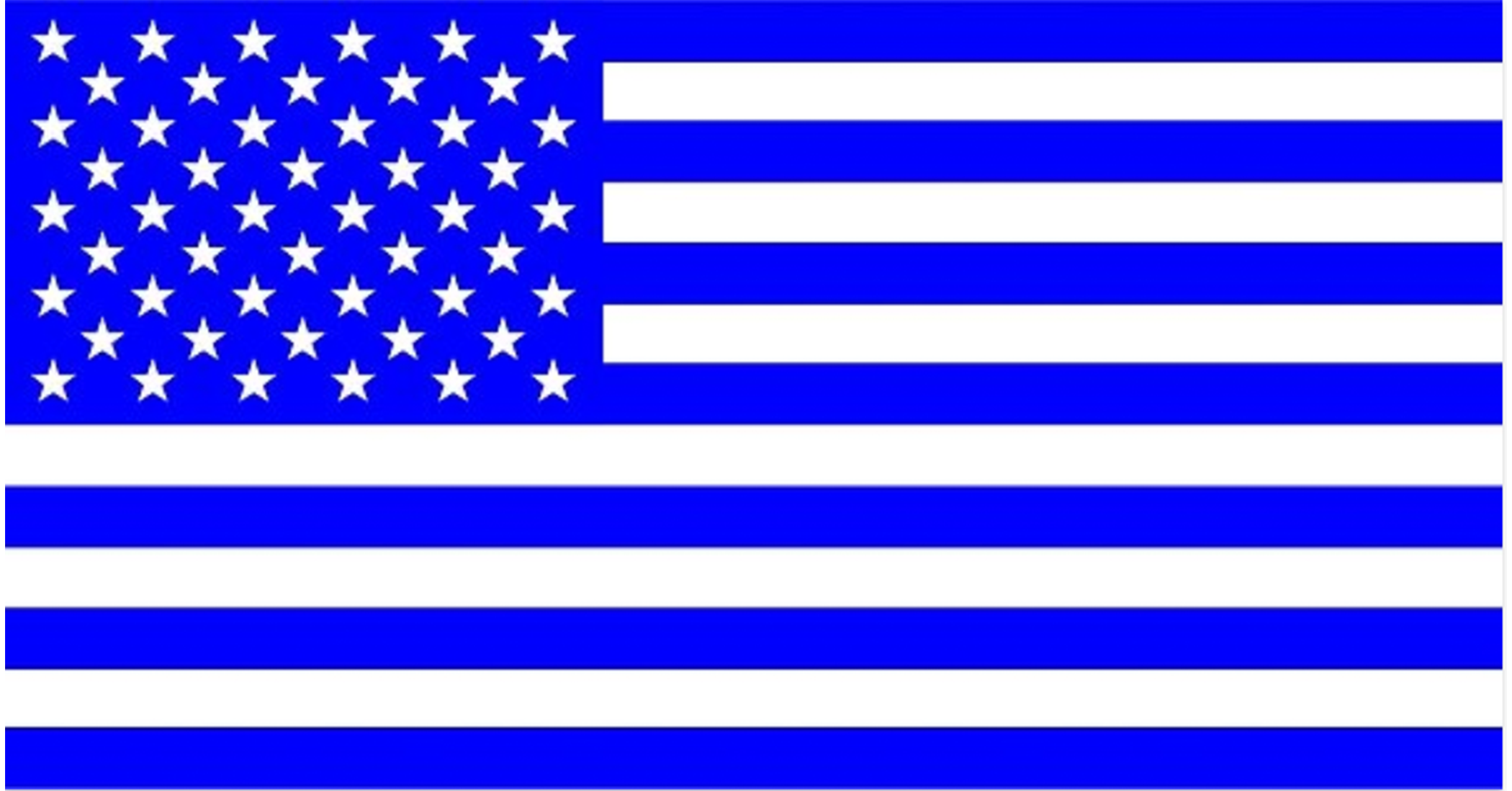 Blue United States Flag