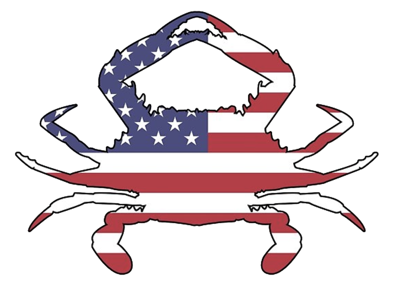 United States Flag shaped like a crab