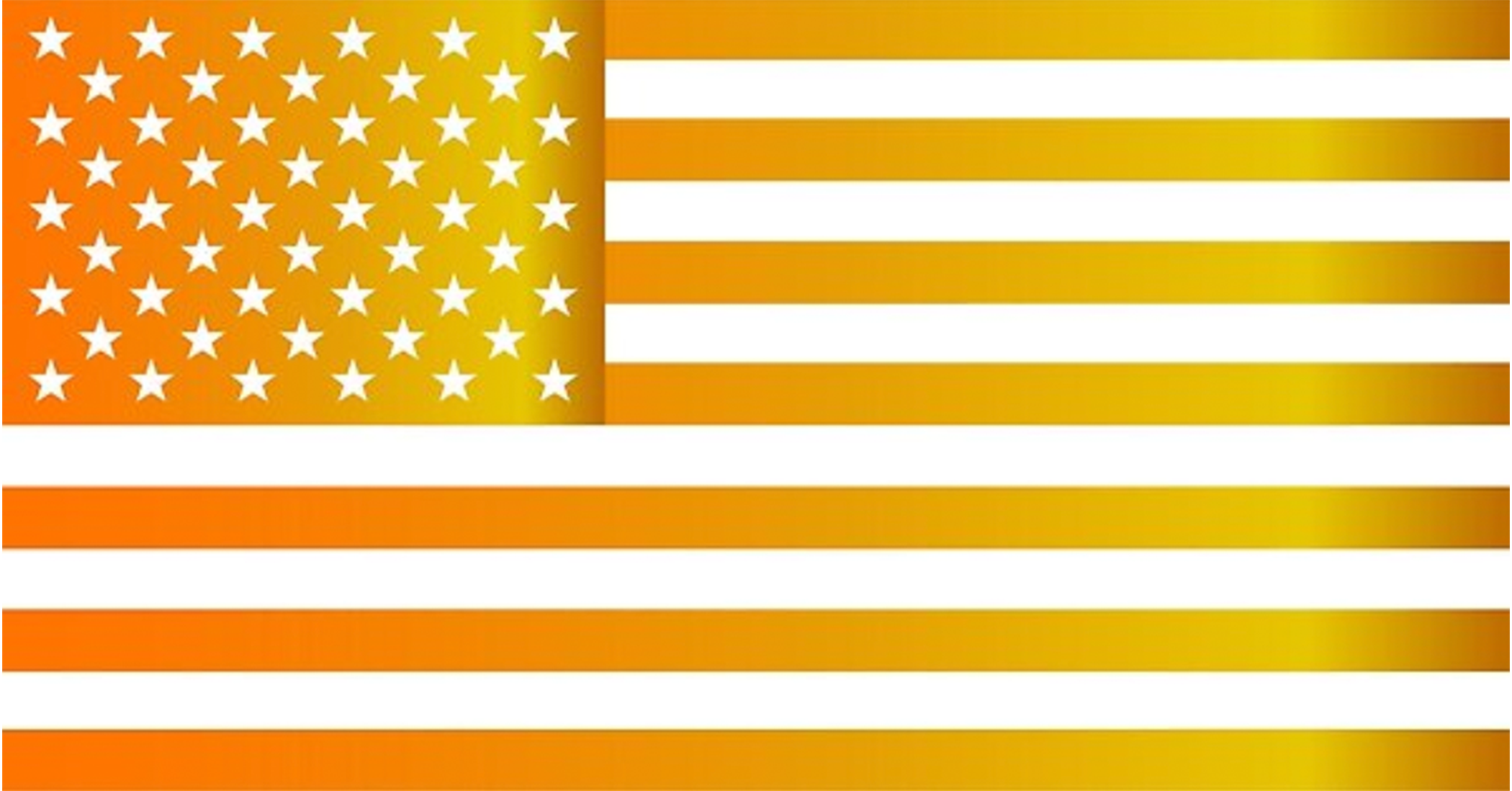 Orange gradient United States Flag