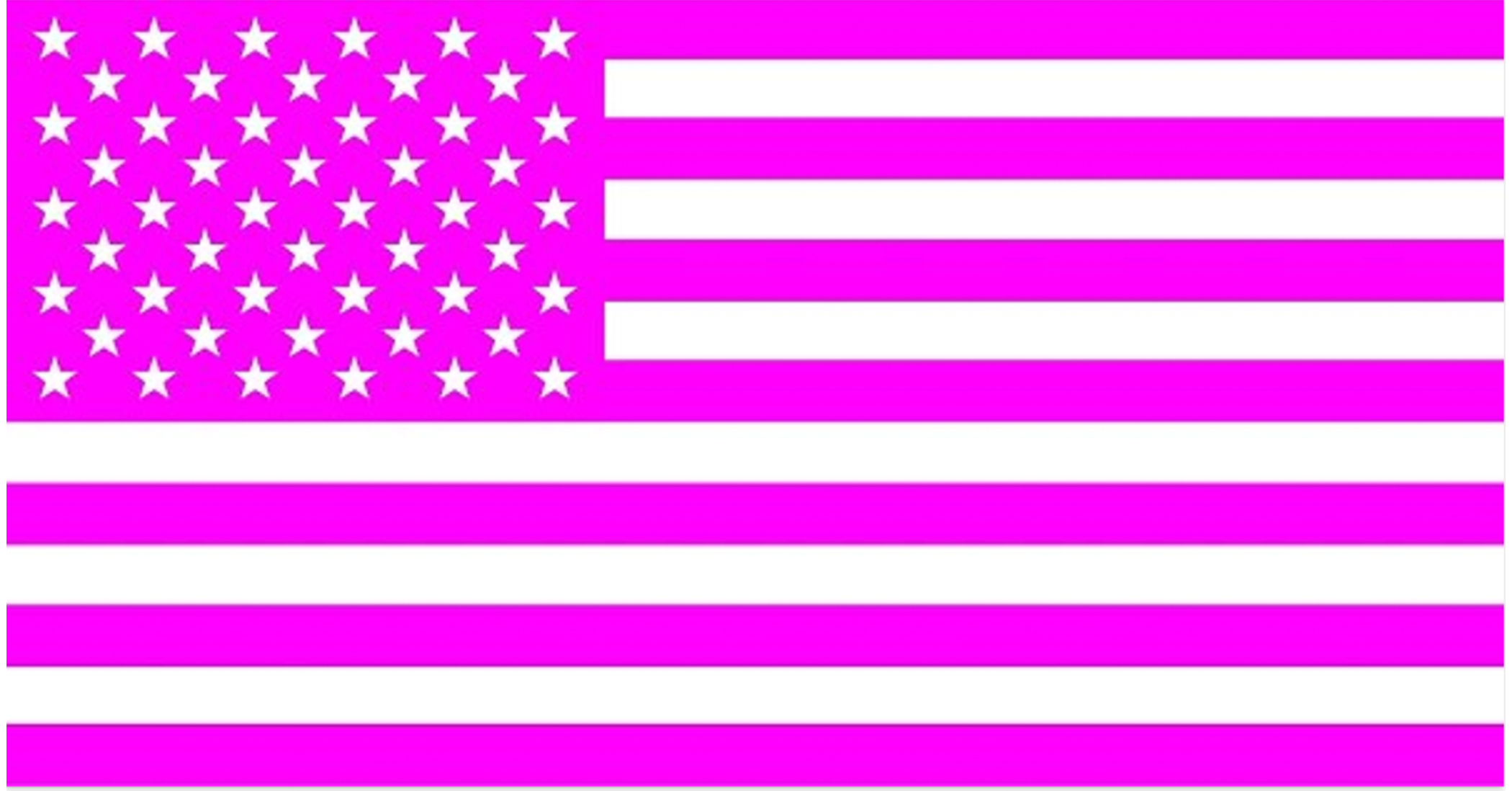 Pink United States Flag