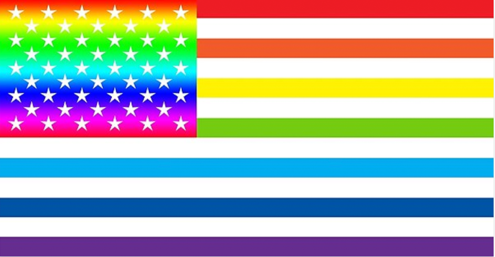 Rainbow United States Flag