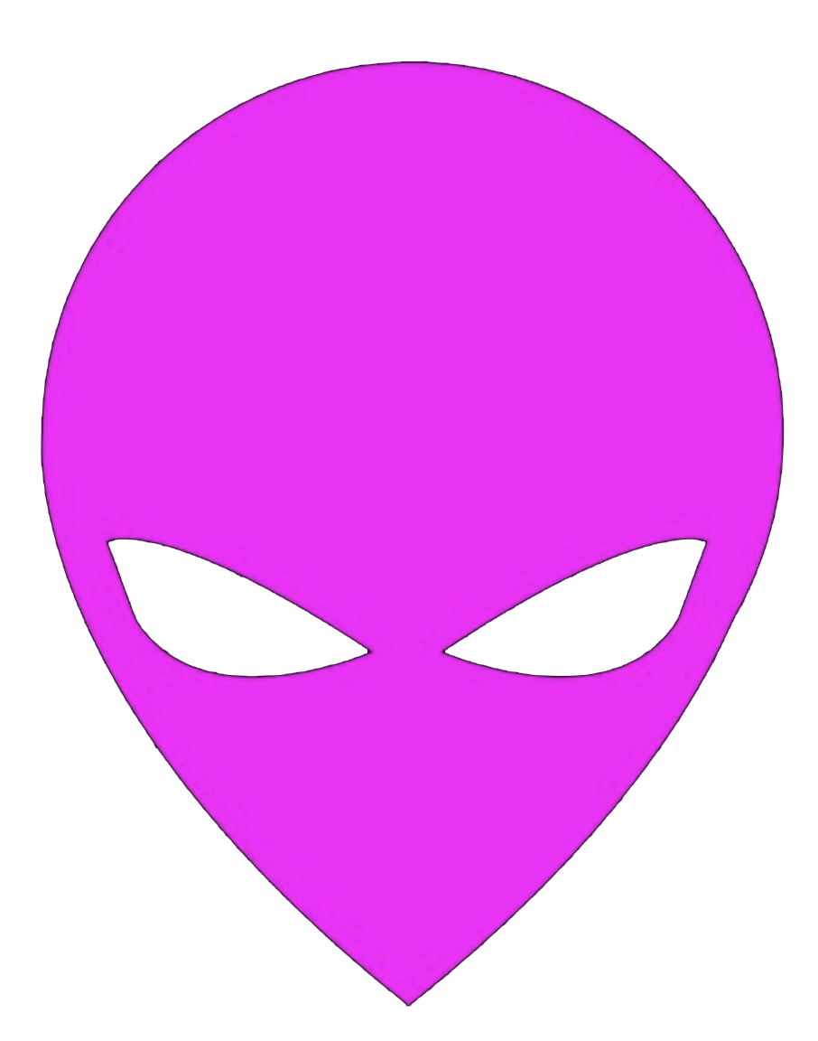 pink alien emblem