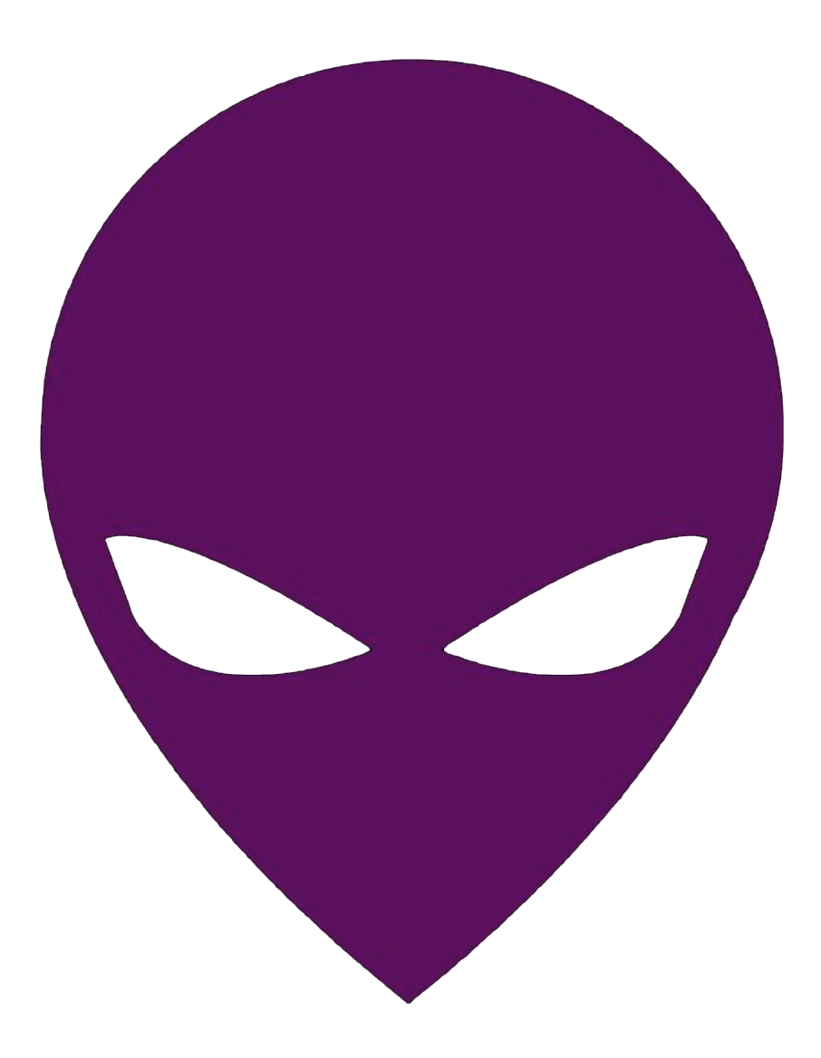 purple alien emblem