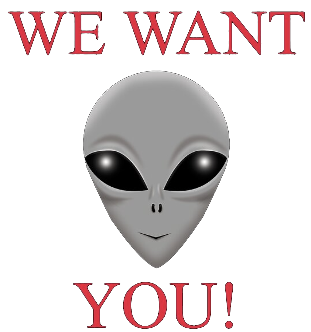 alien with we want you fonts