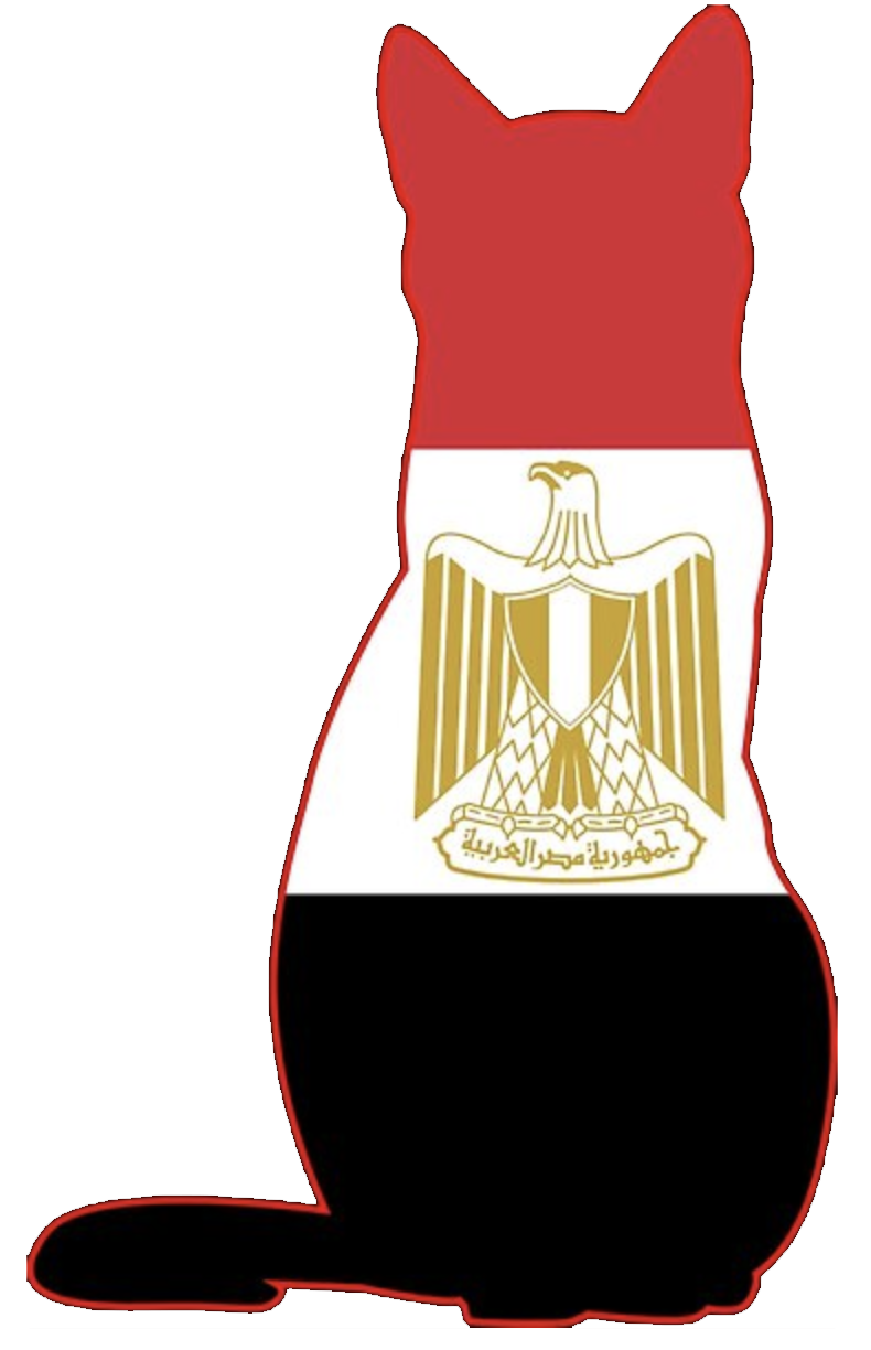 Egyptian Flag shaped like a cat