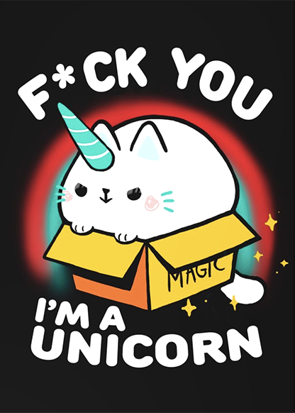 Cat with unicorn horn