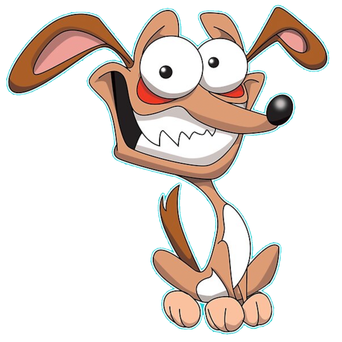 A happy looking cartoon dog